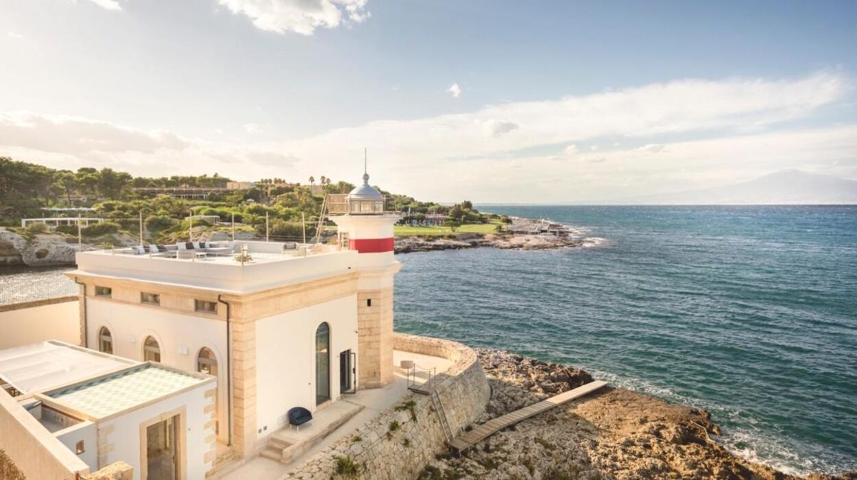 Faro di Brucoli Sicilian Lighthouse