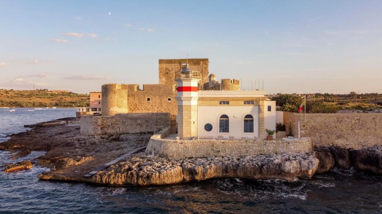 Faro di Brucoli Sicilian Lighthouse